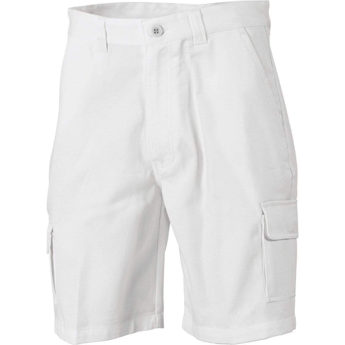 DNC Workwear Work Wear White / 82R DNC WORKWEAR Cotton Drill Cargo Shorts 3302